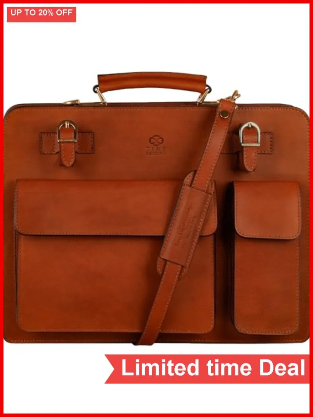 Genuine Leather Briefcase Laptop Bag Men Business Vintage Work